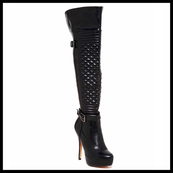 NATURE BREEZE VEGAN LEATHER OVER THE KNEE BOOTS - Picture 4 of 8